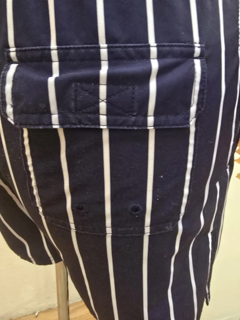 Vineyard Vines Boys Printed Chappy Swim Trunks Navy White Stripe Medium